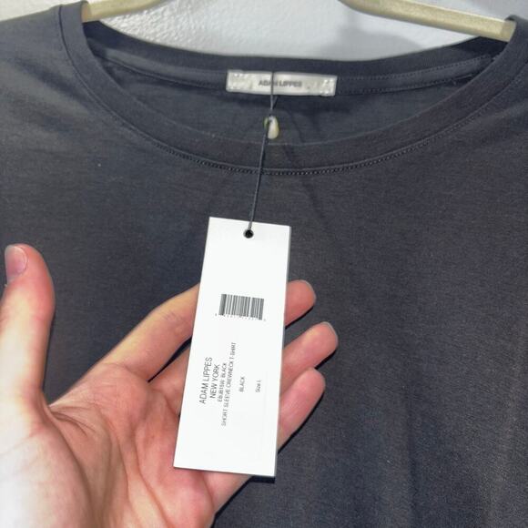 Adam Lippes 100% Pima Cotton Crewneck Tee – Black – Size Large (NWT) - Picture 9 of 14